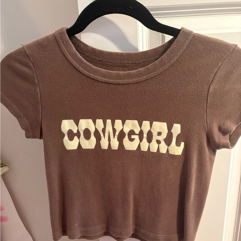 Brandy Melville Brown Cowgirl Tee